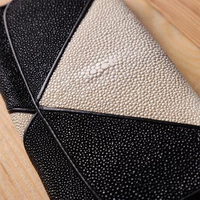 Кошелек женский STINGRAY LEATHER 18103 из натуральной кожи морского ската Черный