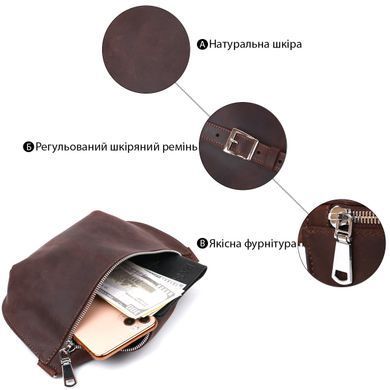 Матова жіноча бананка Shvigel 16395 Коричневий
