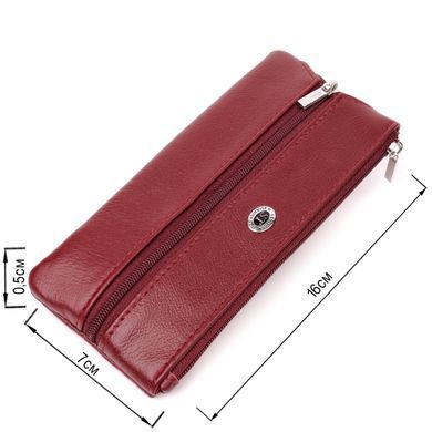 Вместительная ключница из натуральной кожи ST Leather 22508 Бордовый