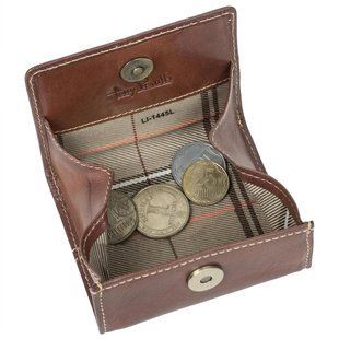 Женская монетница Tony Perotti из натуральной кожи Italico 1445L (90421) Коньячная