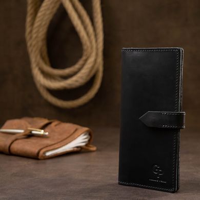Стильное матовое мужское портмоне GRANDE PELLE 11560 Черный