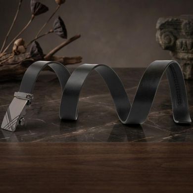 Ремінь чоловічий c затемненоб металевою пряжкою Vintage 20208 Чорний