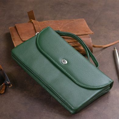 Клатч из кожи женский ST Leather 19320 Зеленый