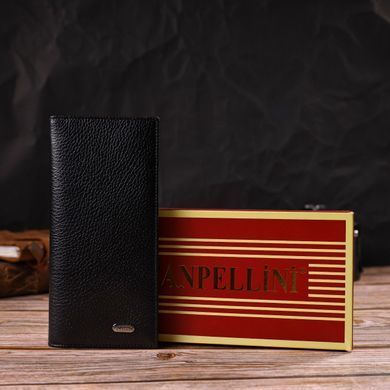Вертикальный бумажник унисекс из натуральной кожи CANPELLINI 21897 Черный