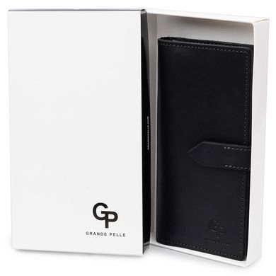 Стильное матовое мужское портмоне GRANDE PELLE 11560 Черный