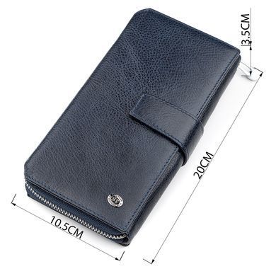 Чоловічий гаманець ST Leather 18454 (ST128) шкіряний Синій