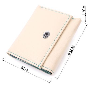 Стильный небольшой кошелек для модниц из натуральной кожи ST Leather 19506 Белый