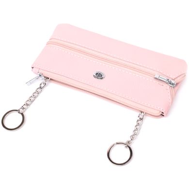 Стильна ключниця ніжного кольору із натуральної шкіри ST Leather 22510 Рожевий