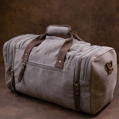 Дорожня сумка текстильна Vintage 20665 Сіра