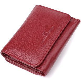 Компактний гаманець зручного формату із натуральної шкіри ST Leather 23077 Бордовий
