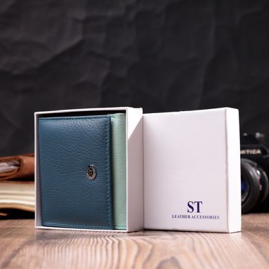 Женский кошелек с оригинальной монетницей из натуральной кожи ST Leather 19508 Разноцветный