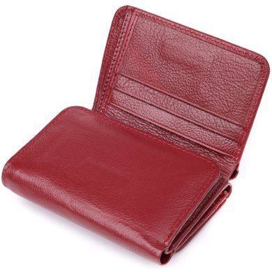 Компактний гаманець зручного формату із натуральної шкіри ST Leather 23077 Бордовий
