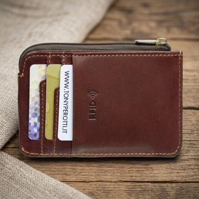 Кредитница с RFID защитой Tony Perotti натуральная кожа Nevada 3825 (90557) Коричневая