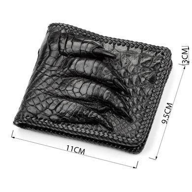 Портмоне CROCODILE LEATHER 18004 из натуральной кожи крокодила Черное