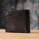 Портмоне CROCODILE LEATHER 18004 из натуральной кожи крокодила Черное