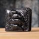 Портмоне CROCODILE LEATHER 18004 из натуральной кожи крокодила Черное