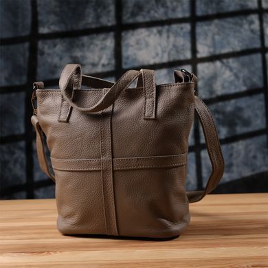 Женская сумка с ручками из натуральной кожи Vintage 22996 Серый