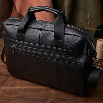Діловий портфель для чоловіків із натуральної шкіри Vintage 23039 Чорний