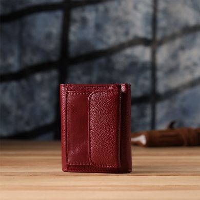 Миниатюрный женский кошелек из натуральной кожи ST Leather 23082 Бордовый