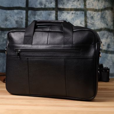 Діловий портфель для чоловіків із натуральної шкіри Vintage 23039 Чорний