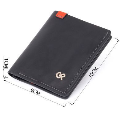 Функциональное тонкое портмоне GRANDE PELLE 11326 Черное