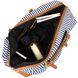 Дорожня сумка текстильна жіноча в смужку Vintage 20667 Біла
