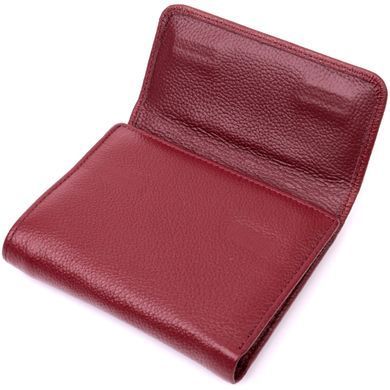 Жіночий шкіряний гаманець для карток купюр та монет ST Leather 19492 Бордовий