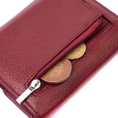 Жіночий шкіряний гаманець для карток купюр та монет ST Leather 19492 Бордовий