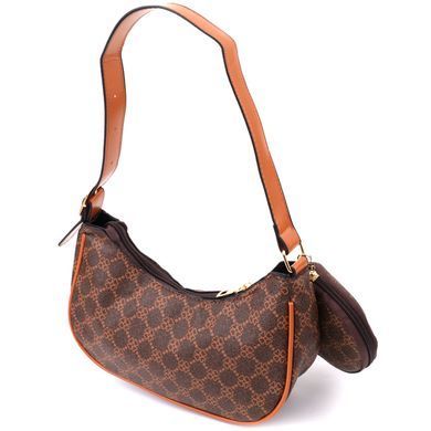 Жіноча сумка у формі півмісяця з екошкіри Vintage sale_15145 Коричневий