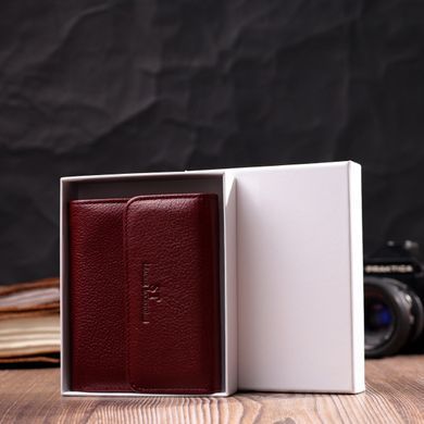 Жіночий шкіряний гаманець для карток купюр та монет ST Leather 19492 Бордовий
