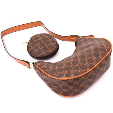 Жіноча сумка у формі півмісяця з екошкіри Vintage sale_15145 Коричневий