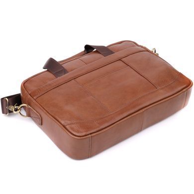 Мужской деловой портфель из натуральной кожи Vintage 23038 Коричневый