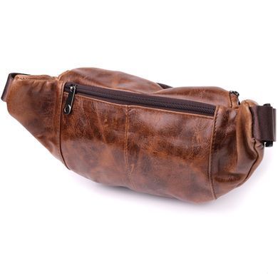 Бананка для чоловіків у вінтажному стилі з натуральної шкіри Vintage sale_15106 Коричневий