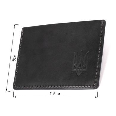 Кожаная обложка для пенсионного удостоверения GRANDE PELLE 11506 Черный