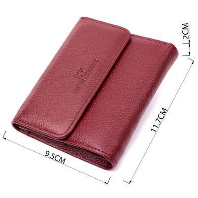 Жіночий шкіряний гаманець для карток купюр та монет ST Leather 19492 Бордовий
