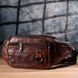 Бананка для чоловіків у вінтажному стилі з натуральної шкіри Vintage sale_15106 Коричневий