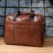 Мужской деловой портфель из натуральной кожи Vintage 23038 Коричневый