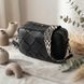 Жіноча сумка з палітуркою з натуральної шкіри Vintage 22406 Чорна