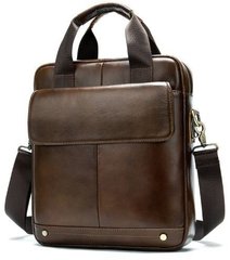 Вертикальная сумка мужская Vintage 14877 Коричневая