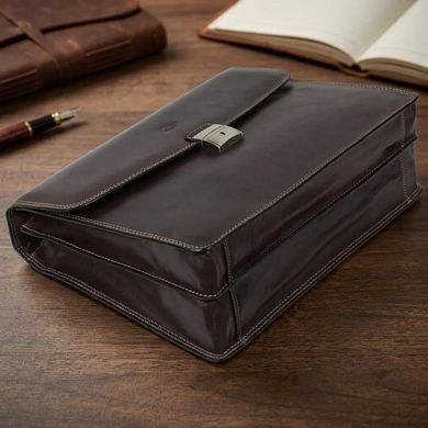 Мужской деловой портфель Tony Perotti натуральная кожа Italico 8008/40 (90376) Коричневый