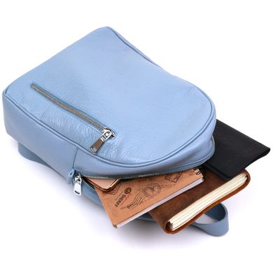 Стильний рюкзак жіночий з натуральної шкіри Shvigel 16318 Блакитний