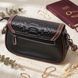 Стильна сумка для жінок з фактурним клапаном із натуральної шкіри Vintage 22374 Чорна