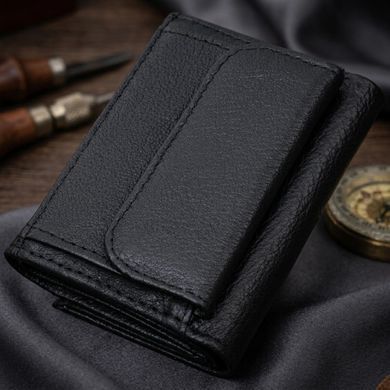 Невелике жіноче портмоне з монетницею з натуральної шкіри ST Leather 22730 Чорний