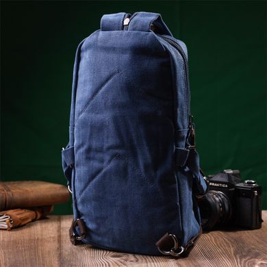 Функциональный текстильный рюкзак в стиле милитари Vintagе 22181 Синий