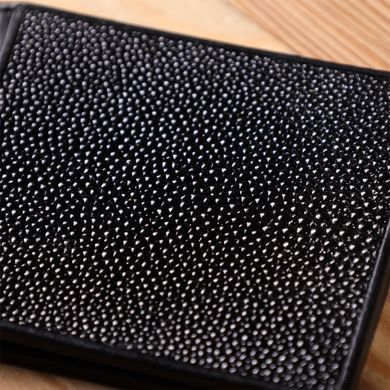 Затискач для грошей STINGRAY LEATHER 18293 з натуральної шкіри морського ската Чорний