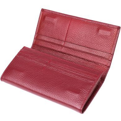Практичный вертикальный кошелек из натуральной кожи ST Leather 23085 Бордовый