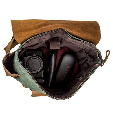 Рюкзак с боковыми карманами canvas Vintage 20112 Светло-серый
