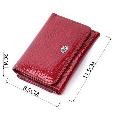 Стильний жіночий фактурний гаманець із натуральної шкіри ST Leather 22731 Червоний