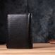 Вертикальный мужской кожаный кошелек в два сложения Vintage sale_15091 Черный