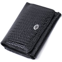Женский стильный кошелек из фактурной натуральной кожи ST Leather 22732 Черный